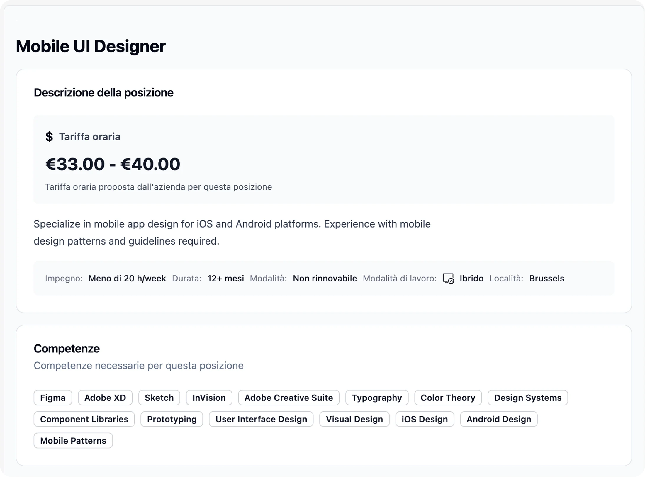 Cerca il profilo perfetto